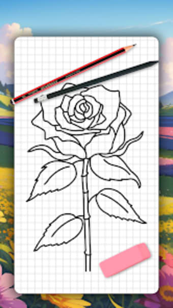 How to draw flowers by steps