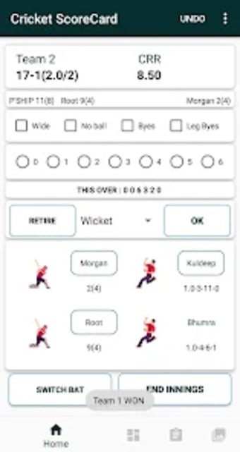 Cricket Scorecard