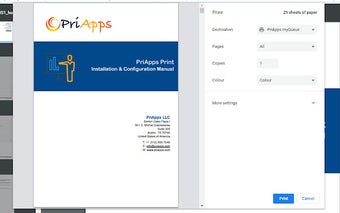 PriApps Print Extension