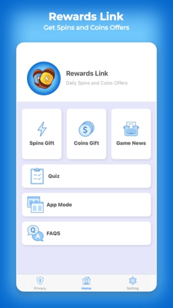 Rewards Link - Spins and Coins