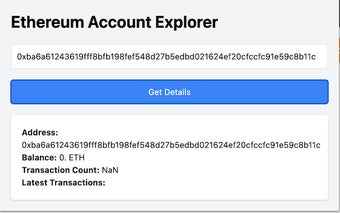 Ethereum Account Explorer