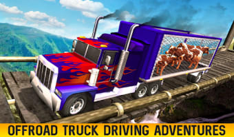 Farm Animal Transport Truck Driving Games: Offroad