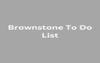 Brownstone To Do List