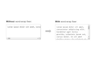 Text area word-wrap fixer