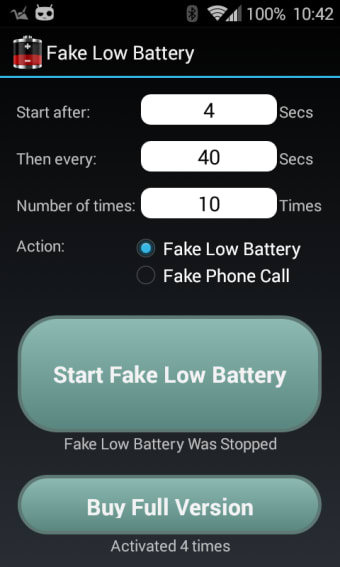 Fake Low Battery