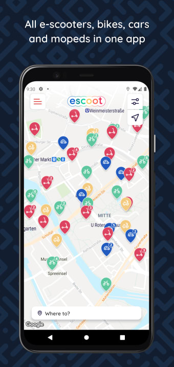 eScoot - Electric scooters app