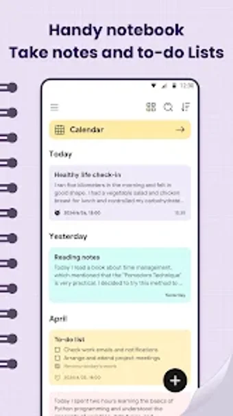 Notes Notepad  Memo Calendar