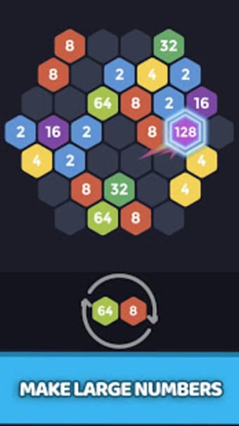 2048 Hexagon - Number Puzzle Game