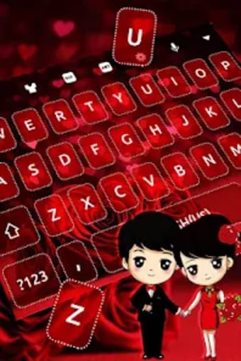 Sparkling Love Couple Keyboard