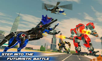 Air Force Transform Robot Cop Wolf Helicopter Game