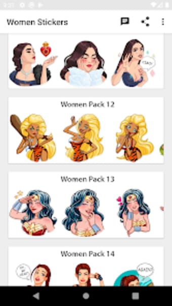 Girls and woman Stickers  - WA