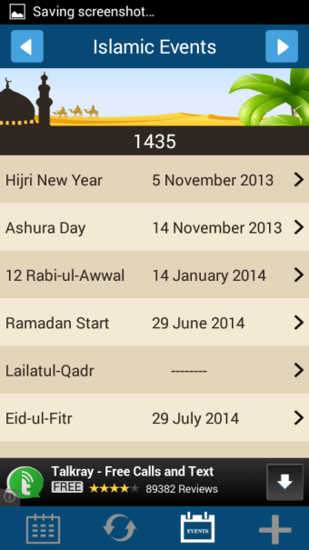 Islamic Hijri Calendar 2020