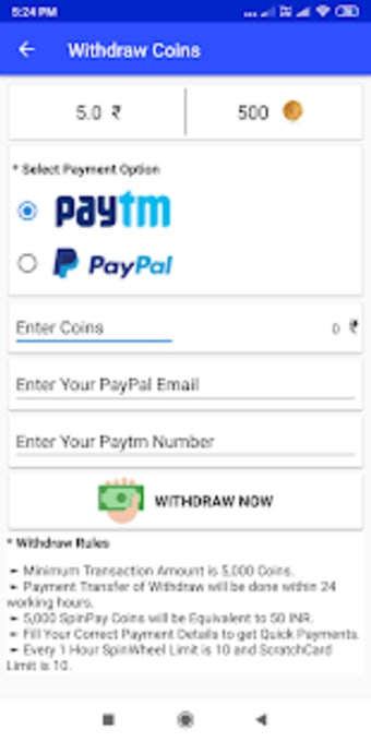 SpinPayApp - Earn Free Paytm Paypal Cash