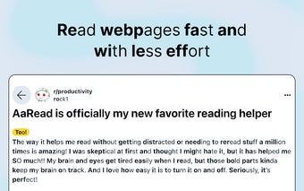 AaRead - Read webpages fast and with less effort