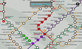 Singapore MRT Route