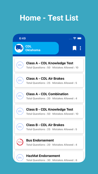 Oklahoma CDL Prep Test