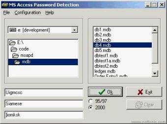 MS Access Password Detection