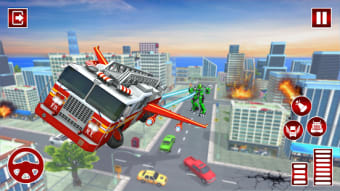 Flying Fire Fighter Rescue Truck
