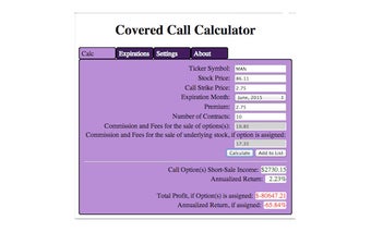 Covered Call Calculator