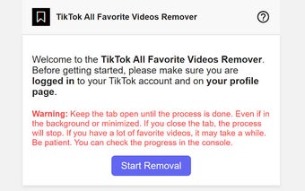 TikTok All Favorite Videos Remover