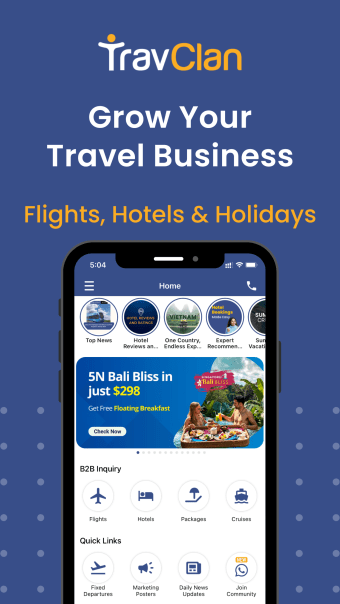 TravClan App for Travel Agents