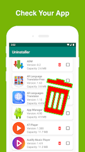 Delete app - Uninstall Apps