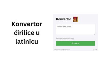 Konvertovanje ćirilice i latinice