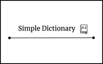 Simple Dictionary