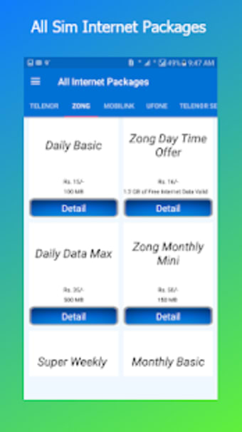 All Sim Internet Packages 2019 : Updated