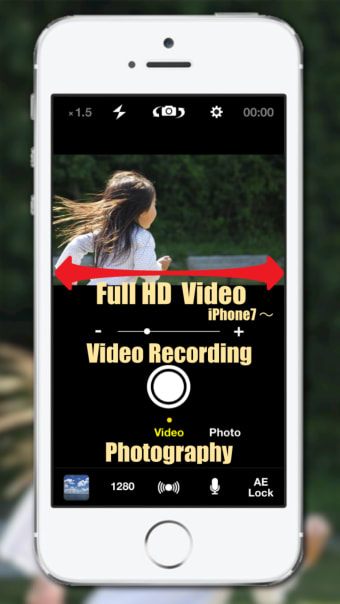 HiVideo - 縦持ち横長写真ビデオカメラ撮影