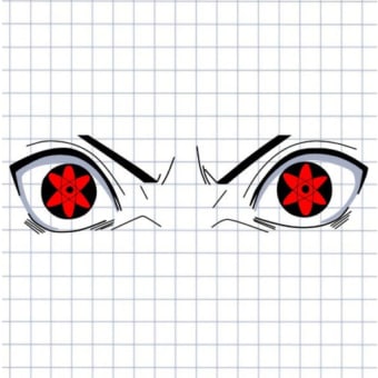 How to draw eye sharingann