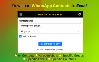 WAContactSaver - Export WA Contacts Tool