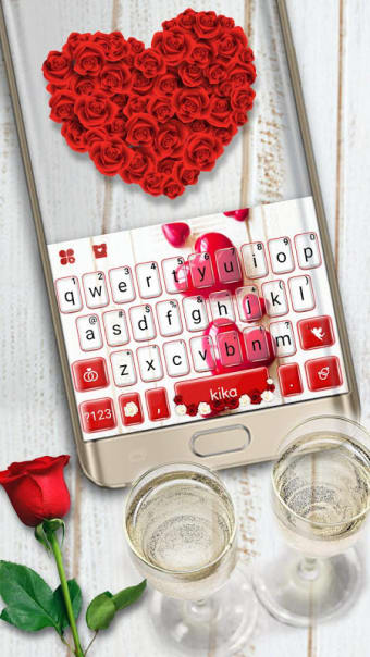 Red Valentines Love Keyboard Theme