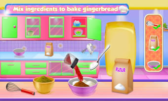 Ginger Bread House Cake Girls Cooking Game