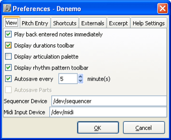 denemo edit with lilypond