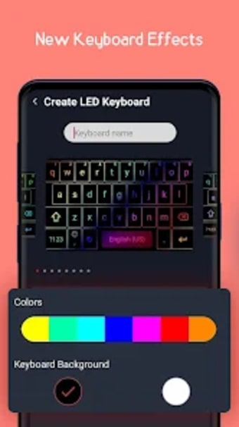 RGB LED Keyboard - Neon Colors