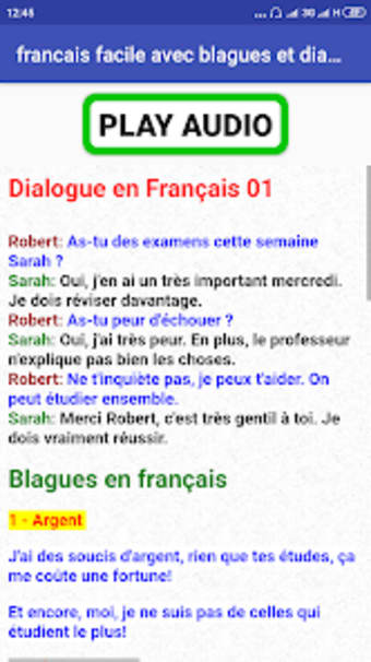 dialogues en français avec voc