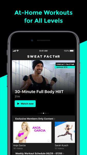 Sweat Factor  at home fitness