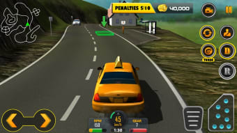 Crazy Hill Speed Taxi Driving 3D