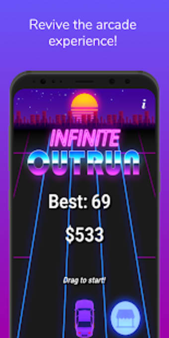 Infinite Outrun: a Cyberpunk Arcade Race Car Game