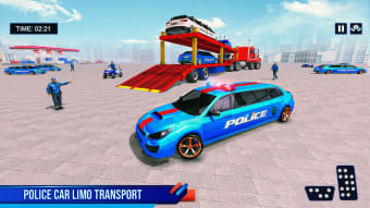 Police Limo Car Transporter - Transport Car Games