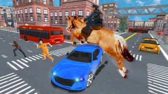 US Police Horse Criminal Chase