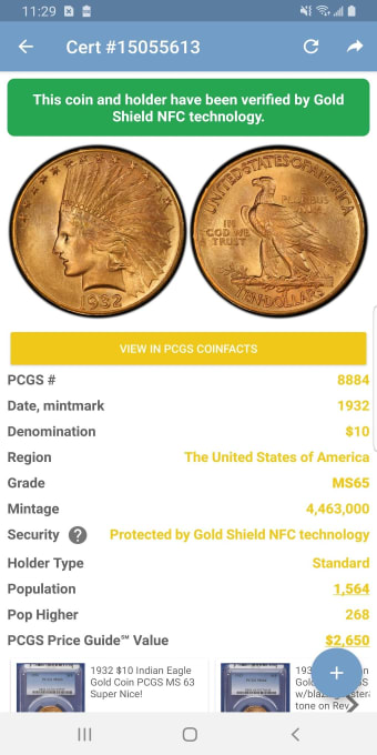 PCGS Cert Verification - Coin  Banknote