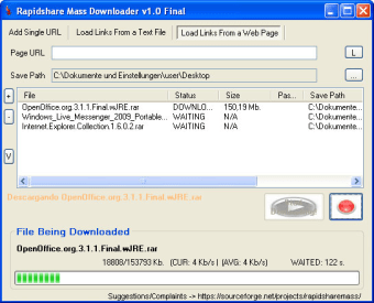 Rapidshare Mass Downloader (RMD)