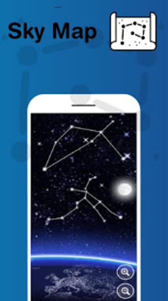 Sky Map View: Solar System Star Tracker Real Time
