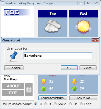 Weather Desktop Background Changer