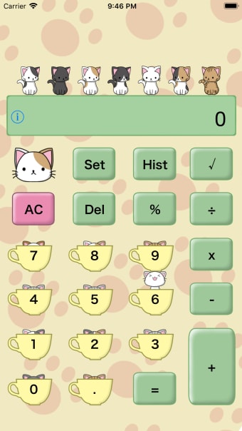 Calculator of cute cats