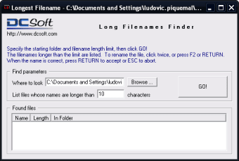 Long Filename Finder