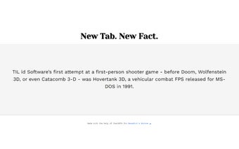 New Tab. New Fact.