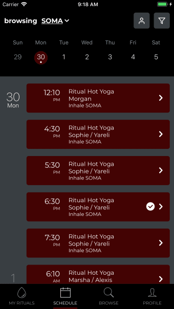 Ritual Hot Yoga Mobile
